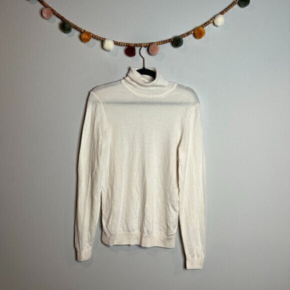 Hugo Boss off white wool turtleneck sweater - Picture 1 of 5